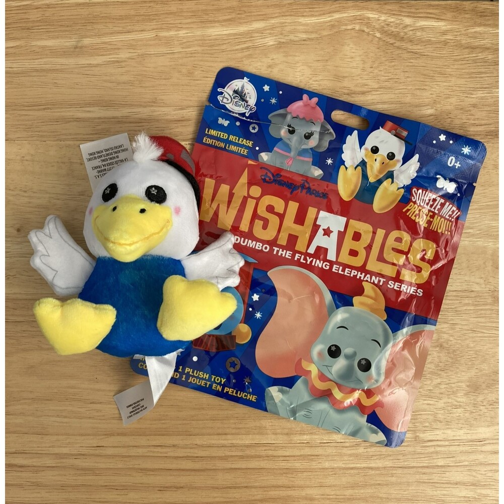 Disney Parks Wishables Dumbo Flying Elephant Mr Stork Mini Plush Sold out!